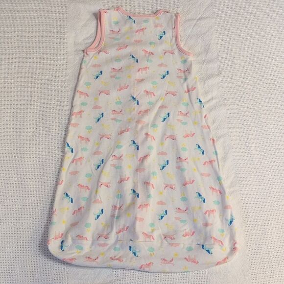 Carter's Medium 6-9 months Pink Unicorn Cotton Zippered Sleep Sack - Picture 7 of 9